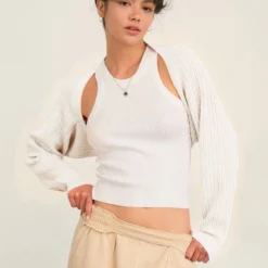 JJXX Select Store -Vero Moda Store Hyfve RibbedKnitBoleroCardigan CREAM 052090 3